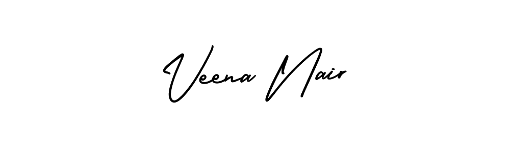 Create a beautiful signature design for name Veena Nair. With this signature (AmerikaSignatureDemo-Regular) fonts, you can make a handwritten signature for free. Veena Nair signature style 3 images and pictures png