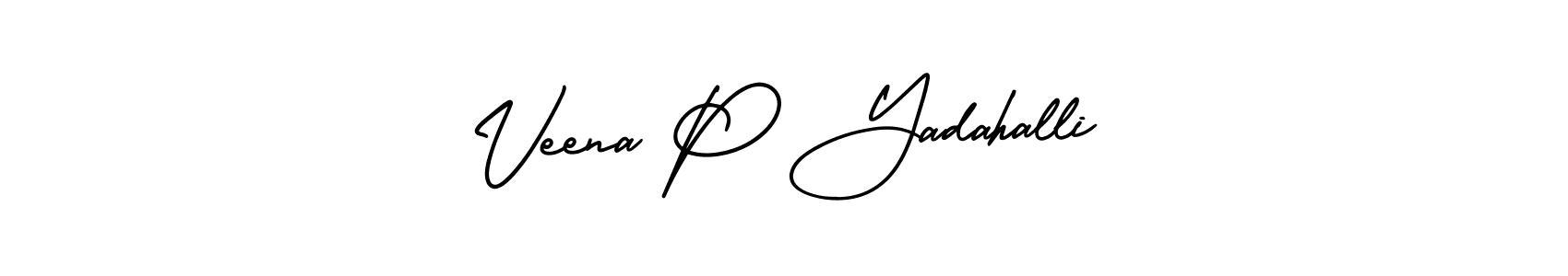 Make a short Veena P Yadahalli signature style. Manage your documents anywhere anytime using AmerikaSignatureDemo-Regular. Create and add eSignatures, submit forms, share and send files easily. Veena P Yadahalli signature style 3 images and pictures png