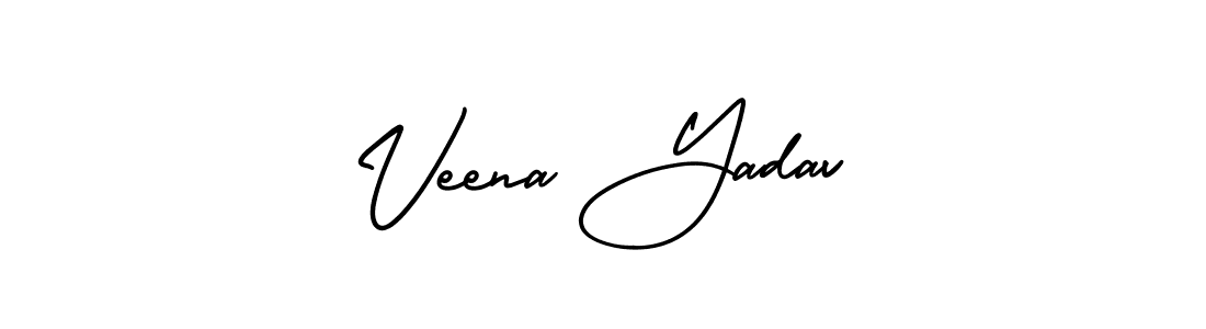 How to Draw Veena Yadav signature style? AmerikaSignatureDemo-Regular is a latest design signature styles for name Veena Yadav. Veena Yadav signature style 3 images and pictures png