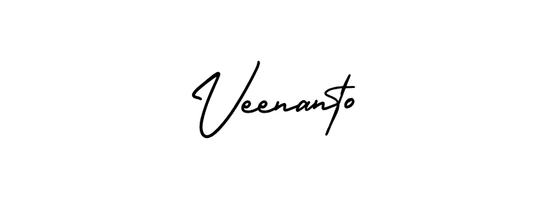 You should practise on your own different ways (AmerikaSignatureDemo-Regular) to write your name (Veenanto) in signature. don't let someone else do it for you. Veenanto signature style 3 images and pictures png