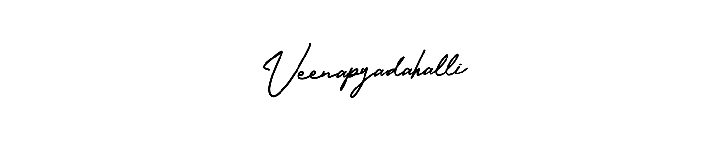 Create a beautiful signature design for name Veenapyadahalli. With this signature (AmerikaSignatureDemo-Regular) fonts, you can make a handwritten signature for free. Veenapyadahalli signature style 3 images and pictures png