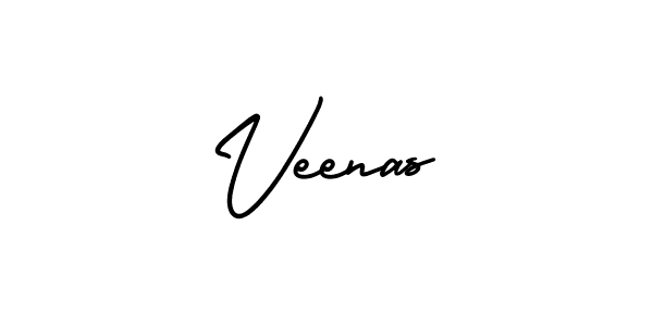 if you are searching for the best signature style for your name Veenas. so please give up your signature search. here we have designed multiple signature styles  using AmerikaSignatureDemo-Regular. Veenas signature style 3 images and pictures png