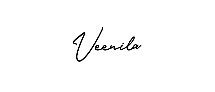 if you are searching for the best signature style for your name Veenila. so please give up your signature search. here we have designed multiple signature styles  using AmerikaSignatureDemo-Regular. Veenila signature style 3 images and pictures png