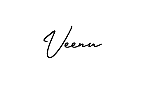 You should practise on your own different ways (AmerikaSignatureDemo-Regular) to write your name (Veenu) in signature. don't let someone else do it for you. Veenu signature style 3 images and pictures png