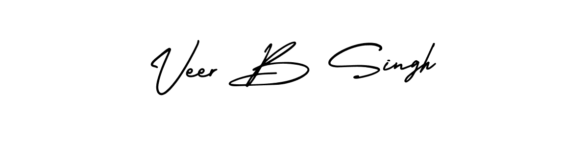 How to make Veer B Singh name signature. Use AmerikaSignatureDemo-Regular style for creating short signs online. This is the latest handwritten sign. Veer B Singh signature style 3 images and pictures png