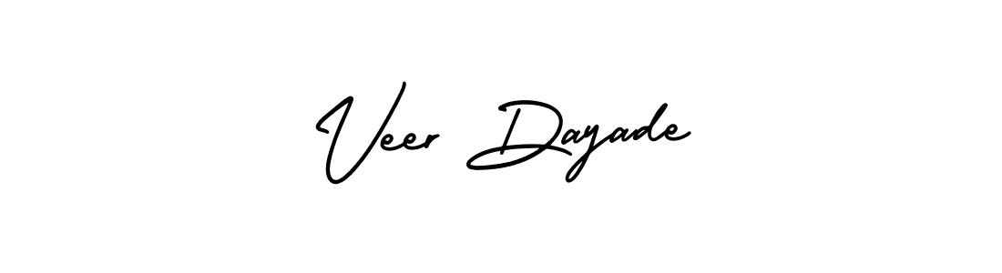 How to make Veer Dayade name signature. Use AmerikaSignatureDemo-Regular style for creating short signs online. This is the latest handwritten sign. Veer Dayade signature style 3 images and pictures png