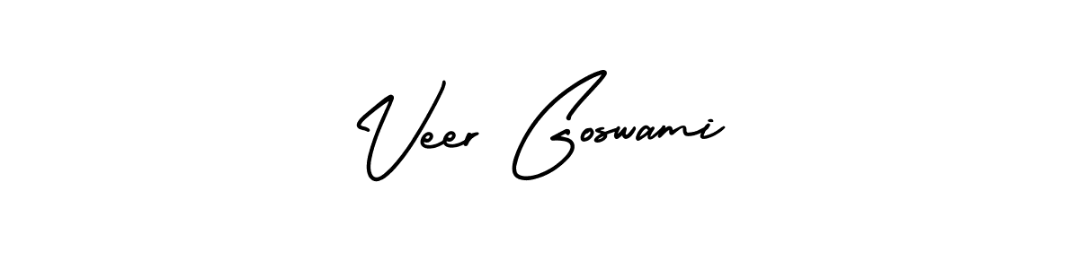 Make a beautiful signature design for name Veer Goswami. With this signature (AmerikaSignatureDemo-Regular) style, you can create a handwritten signature for free. Veer Goswami signature style 3 images and pictures png