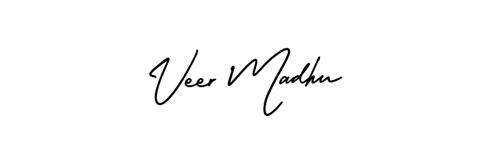 How to Draw Veer Madhu signature style? AmerikaSignatureDemo-Regular is a latest design signature styles for name Veer Madhu. Veer Madhu signature style 3 images and pictures png