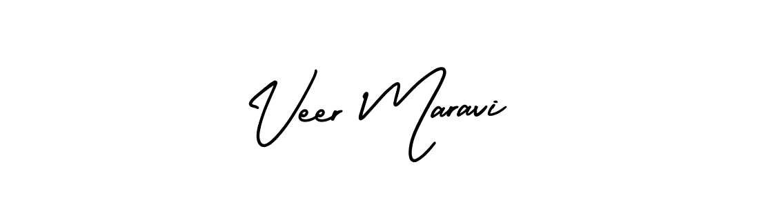 Use a signature maker to create a handwritten signature online. With this signature software, you can design (AmerikaSignatureDemo-Regular) your own signature for name Veer Maravi. Veer Maravi signature style 3 images and pictures png