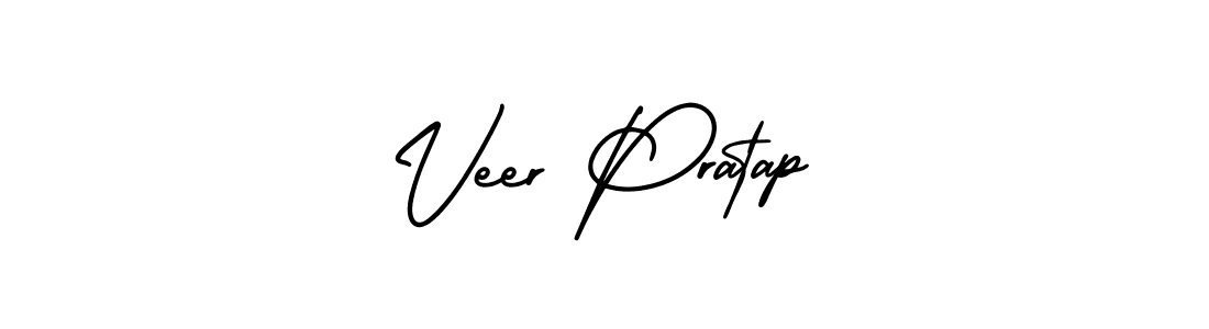 How to make Veer Pratap name signature. Use AmerikaSignatureDemo-Regular style for creating short signs online. This is the latest handwritten sign. Veer Pratap signature style 3 images and pictures png