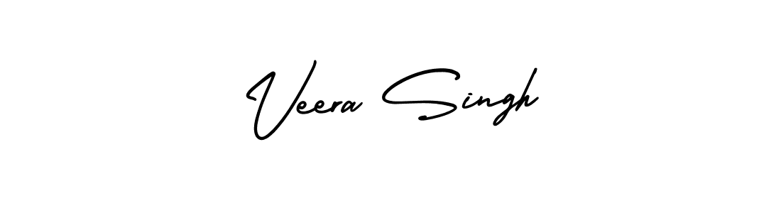 How to make Veera Singh name signature. Use AmerikaSignatureDemo-Regular style for creating short signs online. This is the latest handwritten sign. Veera Singh signature style 3 images and pictures png