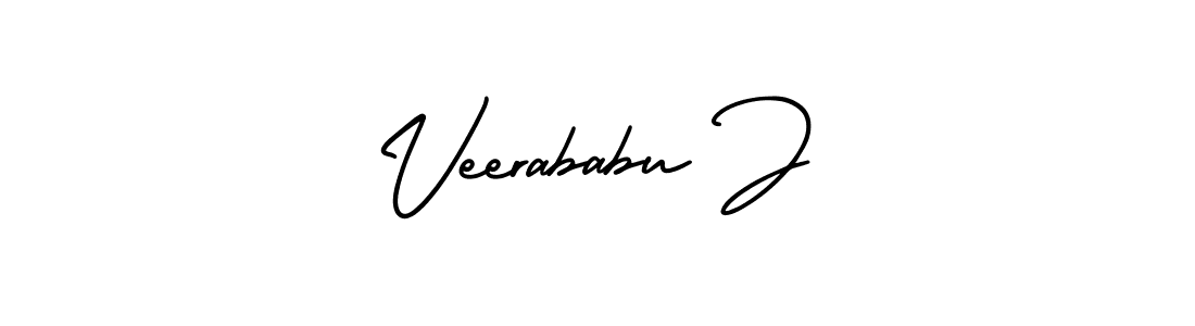 How to make Veerababu J signature? AmerikaSignatureDemo-Regular is a professional autograph style. Create handwritten signature for Veerababu J name. Veerababu J signature style 3 images and pictures png