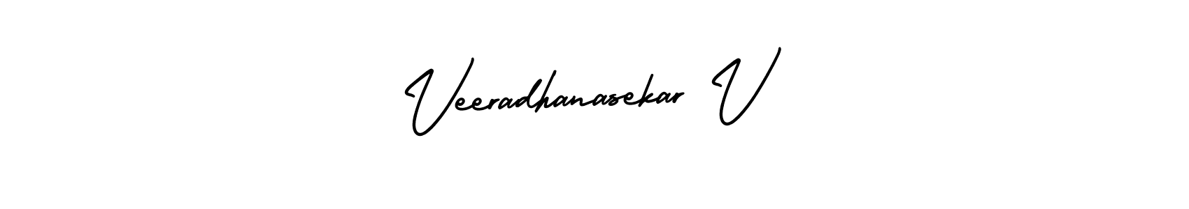 AmerikaSignatureDemo-Regular is a professional signature style that is perfect for those who want to add a touch of class to their signature. It is also a great choice for those who want to make their signature more unique. Get Veeradhanasekar V name to fancy signature for free. Veeradhanasekar V signature style 3 images and pictures png