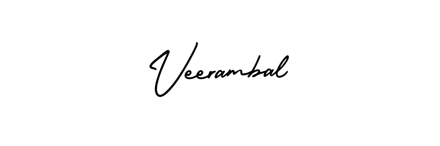 How to Draw Veerambal signature style? AmerikaSignatureDemo-Regular is a latest design signature styles for name Veerambal. Veerambal signature style 3 images and pictures png