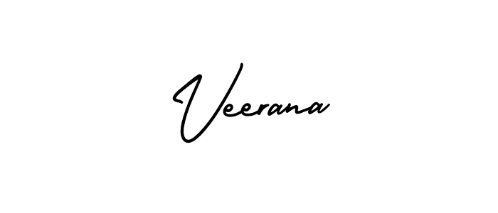This is the best signature style for the Veerana name. Also you like these signature font (AmerikaSignatureDemo-Regular). Mix name signature. Veerana signature style 3 images and pictures png