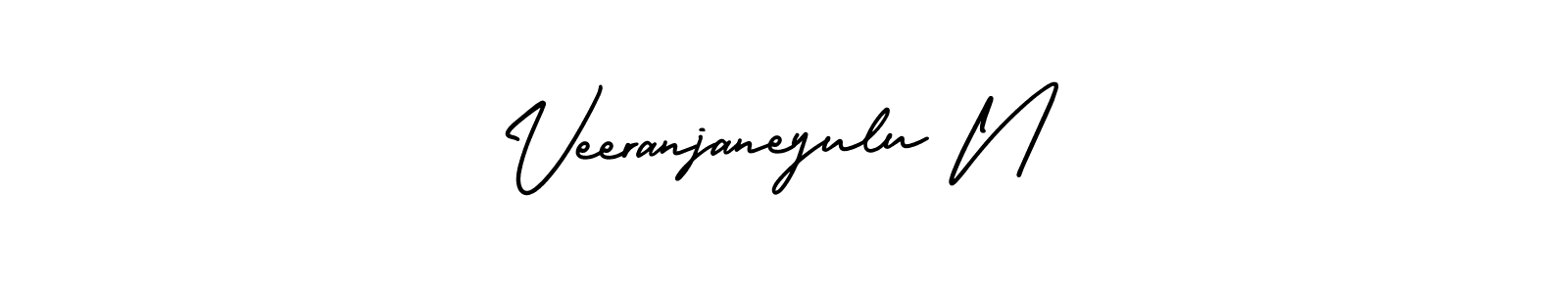 This is the best signature style for the Veeranjaneyulu N name. Also you like these signature font (AmerikaSignatureDemo-Regular). Mix name signature. Veeranjaneyulu N signature style 3 images and pictures png