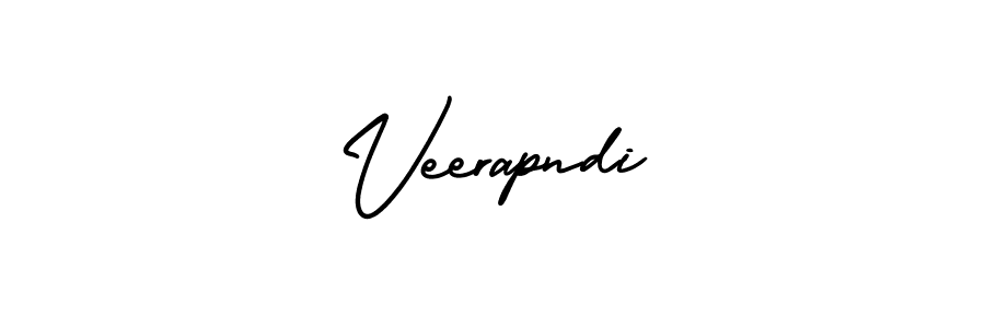 Veerapndi stylish signature style. Best Handwritten Sign (AmerikaSignatureDemo-Regular) for my name. Handwritten Signature Collection Ideas for my name Veerapndi. Veerapndi signature style 3 images and pictures png