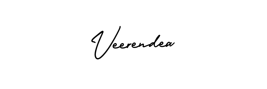 Also we have Veerendea name is the best signature style. Create professional handwritten signature collection using AmerikaSignatureDemo-Regular autograph style. Veerendea signature style 3 images and pictures png