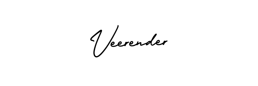 How to make Veerender signature? AmerikaSignatureDemo-Regular is a professional autograph style. Create handwritten signature for Veerender name. Veerender signature style 3 images and pictures png