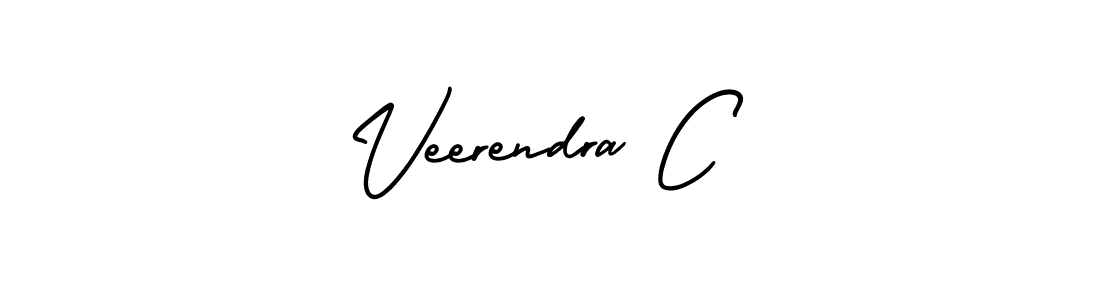 How to make Veerendra C signature? AmerikaSignatureDemo-Regular is a professional autograph style. Create handwritten signature for Veerendra C name. Veerendra C signature style 3 images and pictures png