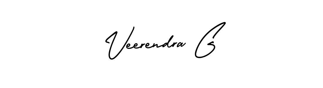 Use a signature maker to create a handwritten signature online. With this signature software, you can design (AmerikaSignatureDemo-Regular) your own signature for name Veerendra G. Veerendra G signature style 3 images and pictures png