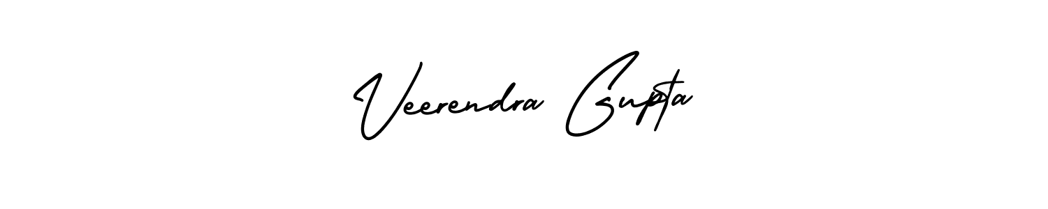How to make Veerendra Gupta name signature. Use AmerikaSignatureDemo-Regular style for creating short signs online. This is the latest handwritten sign. Veerendra Gupta signature style 3 images and pictures png