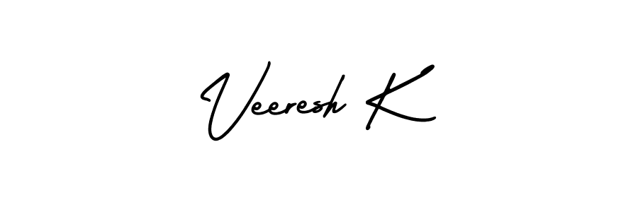 Best and Professional Signature Style for Veeresh K. AmerikaSignatureDemo-Regular Best Signature Style Collection. Veeresh K signature style 3 images and pictures png