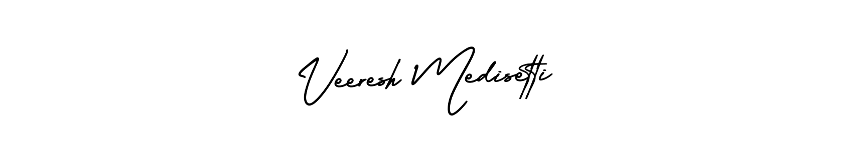 Also You can easily find your signature by using the search form. We will create Veeresh Medisetti name handwritten signature images for you free of cost using AmerikaSignatureDemo-Regular sign style. Veeresh Medisetti signature style 3 images and pictures png