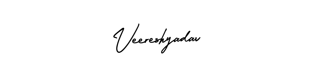 Veereshyadav stylish signature style. Best Handwritten Sign (AmerikaSignatureDemo-Regular) for my name. Handwritten Signature Collection Ideas for my name Veereshyadav. Veereshyadav signature style 3 images and pictures png