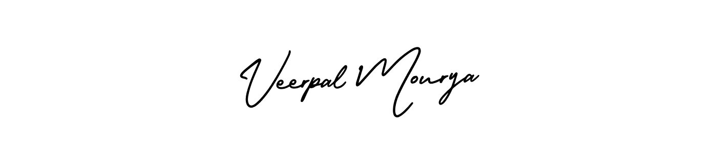 How to make Veerpal Mourya name signature. Use AmerikaSignatureDemo-Regular style for creating short signs online. This is the latest handwritten sign. Veerpal Mourya signature style 3 images and pictures png