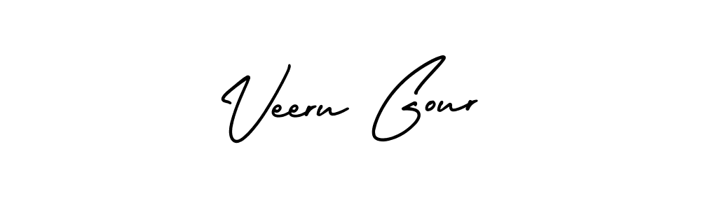 How to make Veeru Gour signature? AmerikaSignatureDemo-Regular is a professional autograph style. Create handwritten signature for Veeru Gour name. Veeru Gour signature style 3 images and pictures png