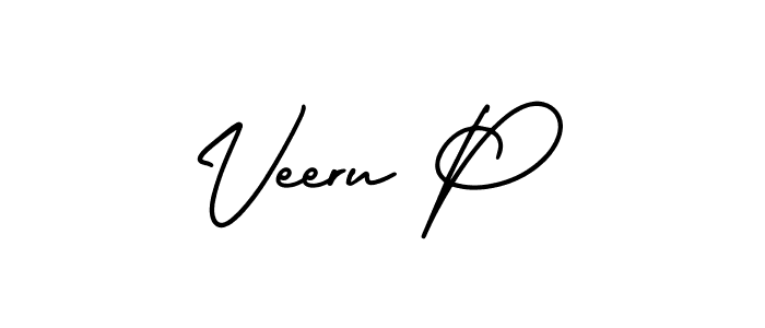 How to make Veeru P signature? AmerikaSignatureDemo-Regular is a professional autograph style. Create handwritten signature for Veeru P name. Veeru P signature style 3 images and pictures png