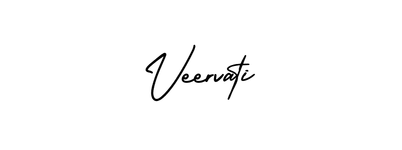 How to make Veervati name signature. Use AmerikaSignatureDemo-Regular style for creating short signs online. This is the latest handwritten sign. Veervati signature style 3 images and pictures png