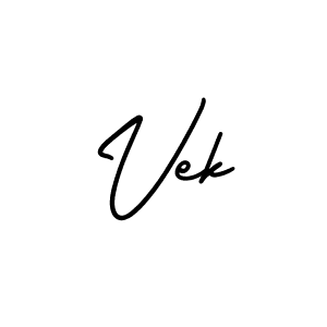 You should practise on your own different ways (AmerikaSignatureDemo-Regular) to write your name (Vek) in signature. don't let someone else do it for you. Vek signature style 3 images and pictures png