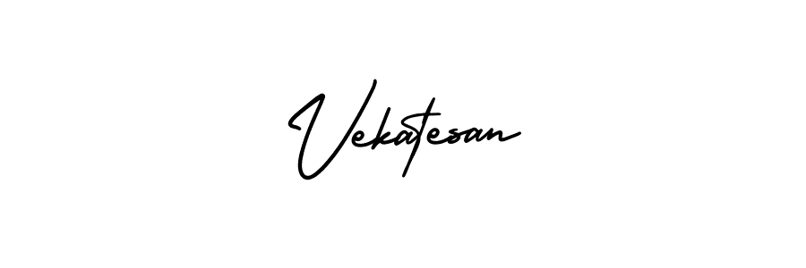 The best way (AmerikaSignatureDemo-Regular) to make a short signature is to pick only two or three words in your name. The name Vekatesan include a total of six letters. For converting this name. Vekatesan signature style 3 images and pictures png