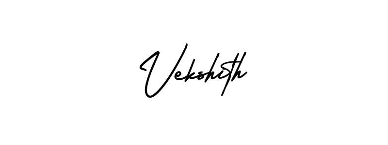 Vekshith stylish signature style. Best Handwritten Sign (AmerikaSignatureDemo-Regular) for my name. Handwritten Signature Collection Ideas for my name Vekshith. Vekshith signature style 3 images and pictures png