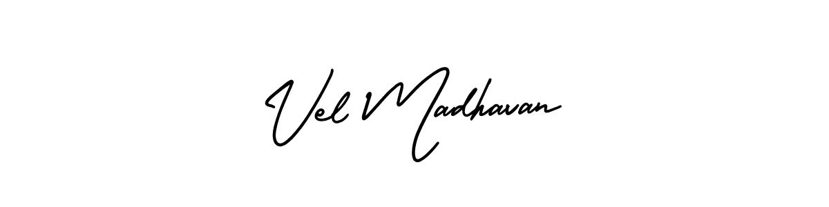 Make a short Vel Madhavan signature style. Manage your documents anywhere anytime using AmerikaSignatureDemo-Regular. Create and add eSignatures, submit forms, share and send files easily. Vel Madhavan signature style 3 images and pictures png