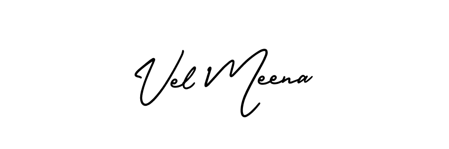 if you are searching for the best signature style for your name Vel Meena. so please give up your signature search. here we have designed multiple signature styles  using AmerikaSignatureDemo-Regular. Vel Meena signature style 3 images and pictures png