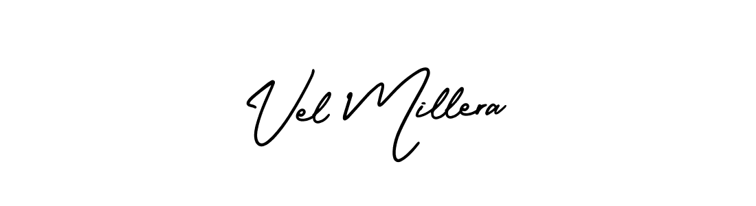It looks lik you need a new signature style for name Vel Millera. Design unique handwritten (AmerikaSignatureDemo-Regular) signature with our free signature maker in just a few clicks. Vel Millera signature style 3 images and pictures png