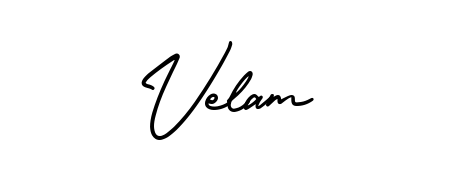 Try this chic Velam handwritten sign style. Using AmerikaSignatureDemo-Regular font elements, it gives your name a sleek, memorable identity. Velam signature style 3 images and pictures png