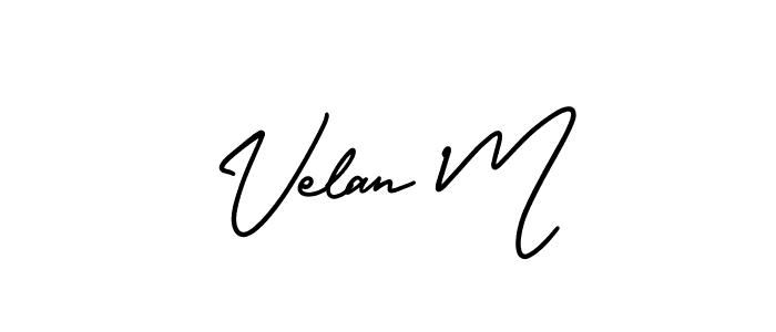 Make a short Velan M signature style. Manage your documents anywhere anytime using AmerikaSignatureDemo-Regular. Create and add eSignatures, submit forms, share and send files easily. Velan M signature style 3 images and pictures png