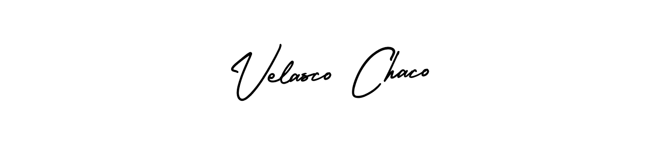 How to make Velasco Chaco signature? AmerikaSignatureDemo-Regular is a professional autograph style. Create handwritten signature for Velasco Chaco name. Velasco Chaco signature style 3 images and pictures png