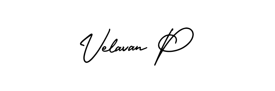 This is the best signature style for the Velavan P name. Also you like these signature font (AmerikaSignatureDemo-Regular). Mix name signature. Velavan P signature style 3 images and pictures png