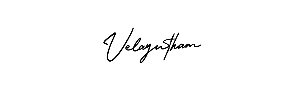How to make Velayutham signature? AmerikaSignatureDemo-Regular is a professional autograph style. Create handwritten signature for Velayutham name. Velayutham signature style 3 images and pictures png