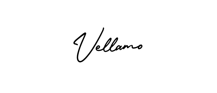 Create a beautiful signature design for name Vellamo. With this signature (AmerikaSignatureDemo-Regular) fonts, you can make a handwritten signature for free. Vellamo signature style 3 images and pictures png