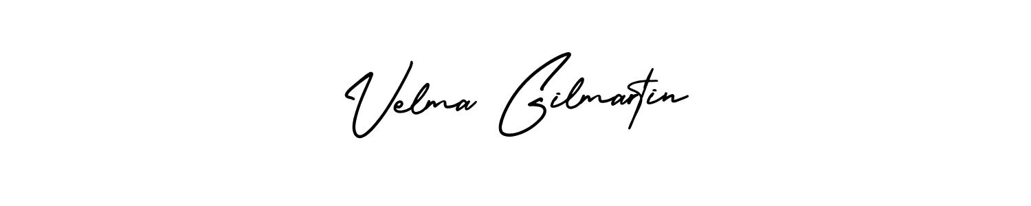 How to make Velma Gilmartin name signature. Use AmerikaSignatureDemo-Regular style for creating short signs online. This is the latest handwritten sign. Velma Gilmartin signature style 3 images and pictures png