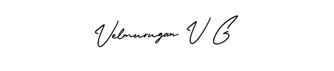 It looks lik you need a new signature style for name Velmurugan V G. Design unique handwritten (AmerikaSignatureDemo-Regular) signature with our free signature maker in just a few clicks. Velmurugan V G signature style 3 images and pictures png