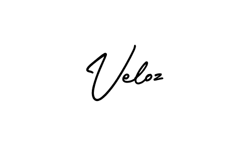 Use a signature maker to create a handwritten signature online. With this signature software, you can design (AmerikaSignatureDemo-Regular) your own signature for name Veloz. Veloz signature style 3 images and pictures png