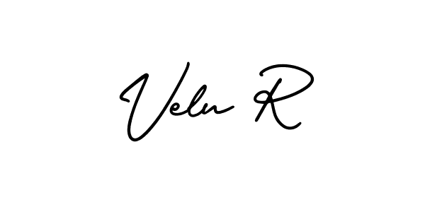 How to Draw Velu R signature style? AmerikaSignatureDemo-Regular is a latest design signature styles for name Velu R. Velu R signature style 3 images and pictures png