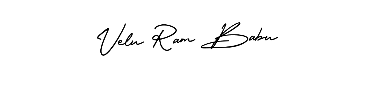 Make a beautiful signature design for name Velu Ram Babu. With this signature (AmerikaSignatureDemo-Regular) style, you can create a handwritten signature for free. Velu Ram Babu signature style 3 images and pictures png